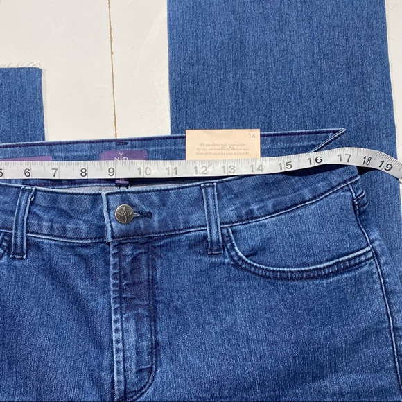 NYDJ Marilyn Straight Lift & Tuck Technology Raw Hem High Rise Jeans NWT Size 14 - Picture 15 of 16